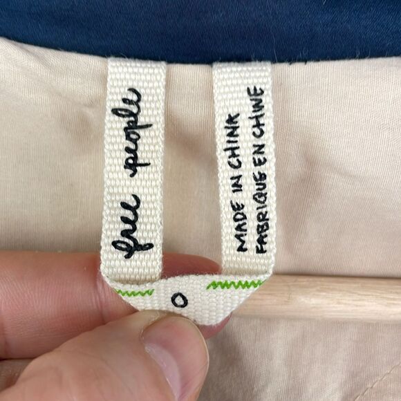 Free People Women's Navy Blazer Y2K size 0 - Picture 10 of 14